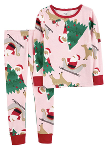 Toddler’s 2pc Christmas PJ’s (Pink)
