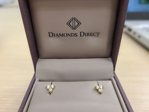 Diamond Trio Stud Earrings, from Diamonds Direct