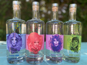 4 Bottles of SERV Drag Queen Branded Vodka